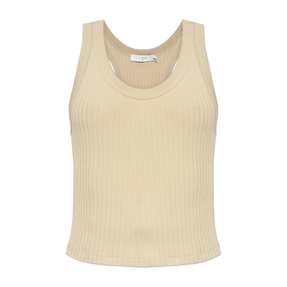 IRO Geribbelde top Emma Beige Dames