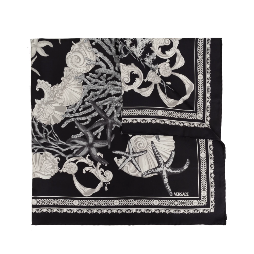 Versace Zijden sjaal Black Unisex