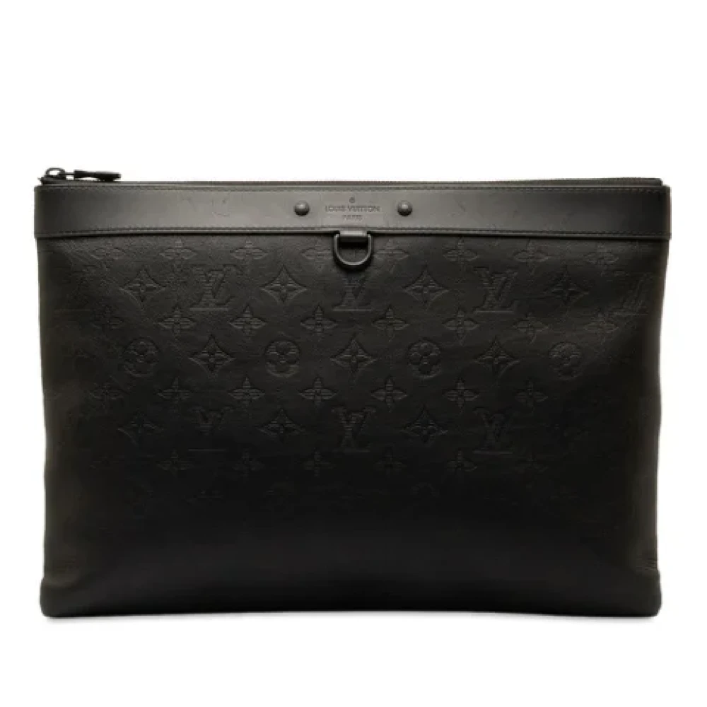 Louis Vuitton Vintage Pre-owned Leather clutches Black Dames