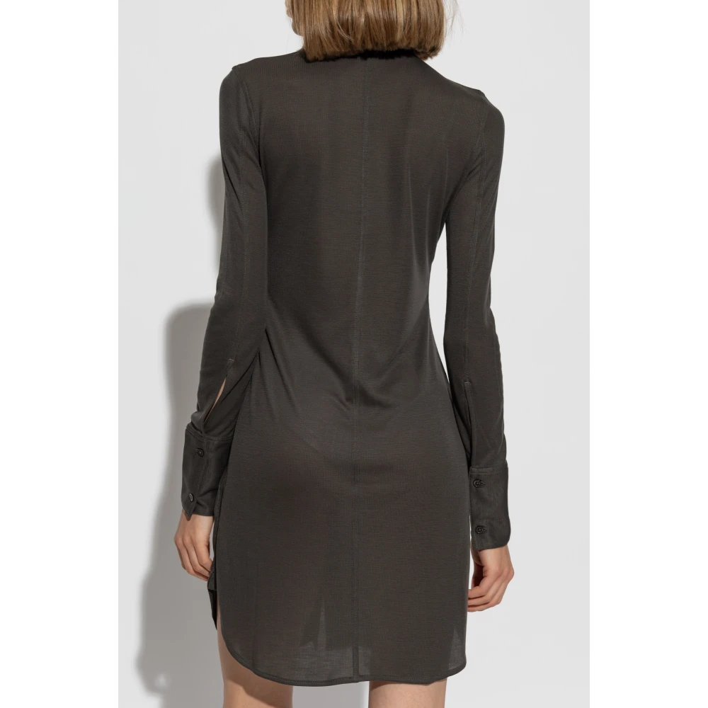 Helmut Lang Geknoopte Jurk Gray Dames