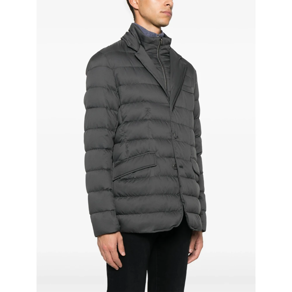 Herno Gestepte donsjas met afneembare binnenvoering Gray Heren