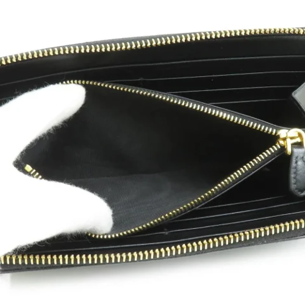 Prada Vintage Pre-owned Leather wallets Black Dames