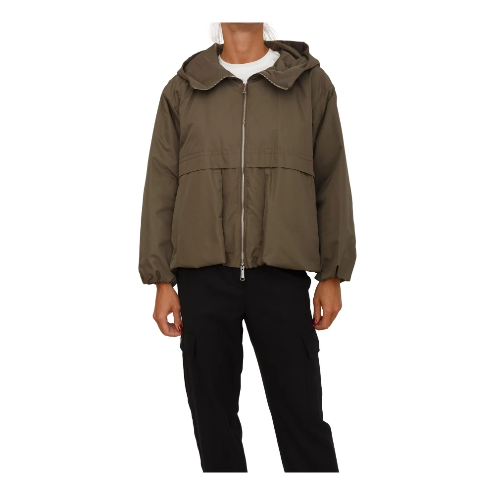 Marella Women's Green Light Jackets, Xs, Imbottito Corto