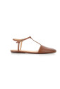 bruin-leren-platte-schoenen