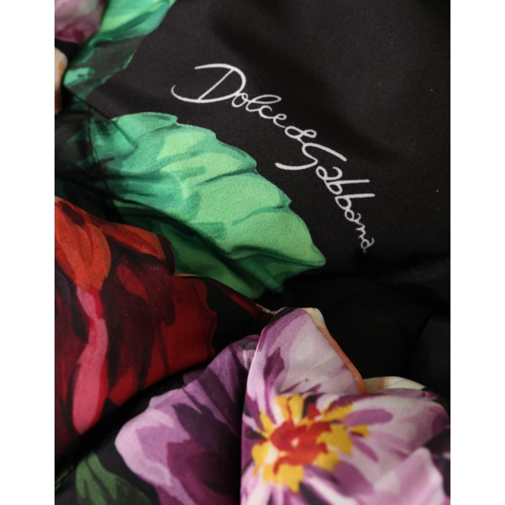 Dolce & Gabbana Zwarte bloemenprint wikkelhoed Multicolor Dames