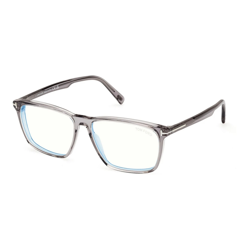 Tom Ford Grijs Gestreepte Brillenmontuur Gray Unisex