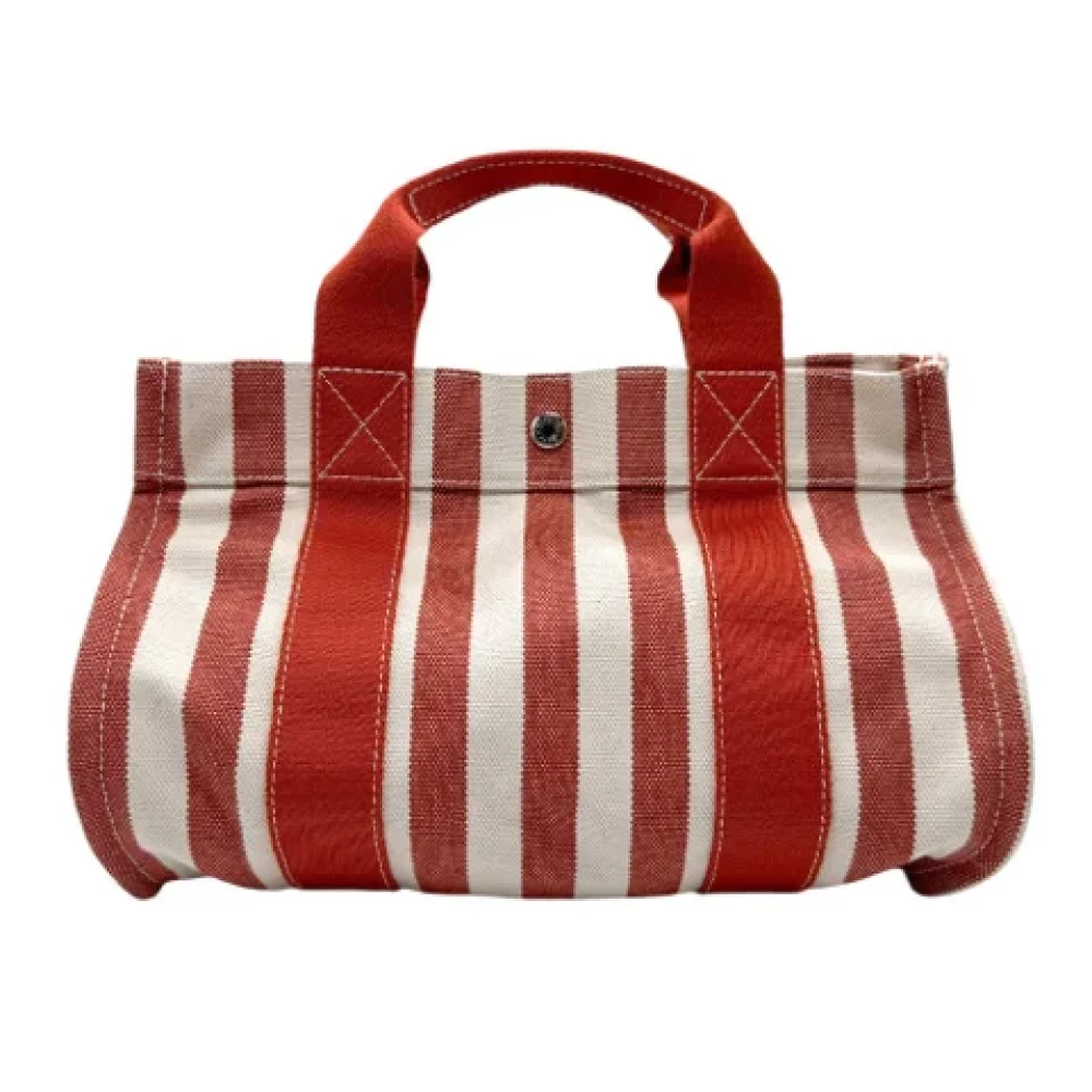 Hermès Vintage Pre-owned Canvas handbags White Dames