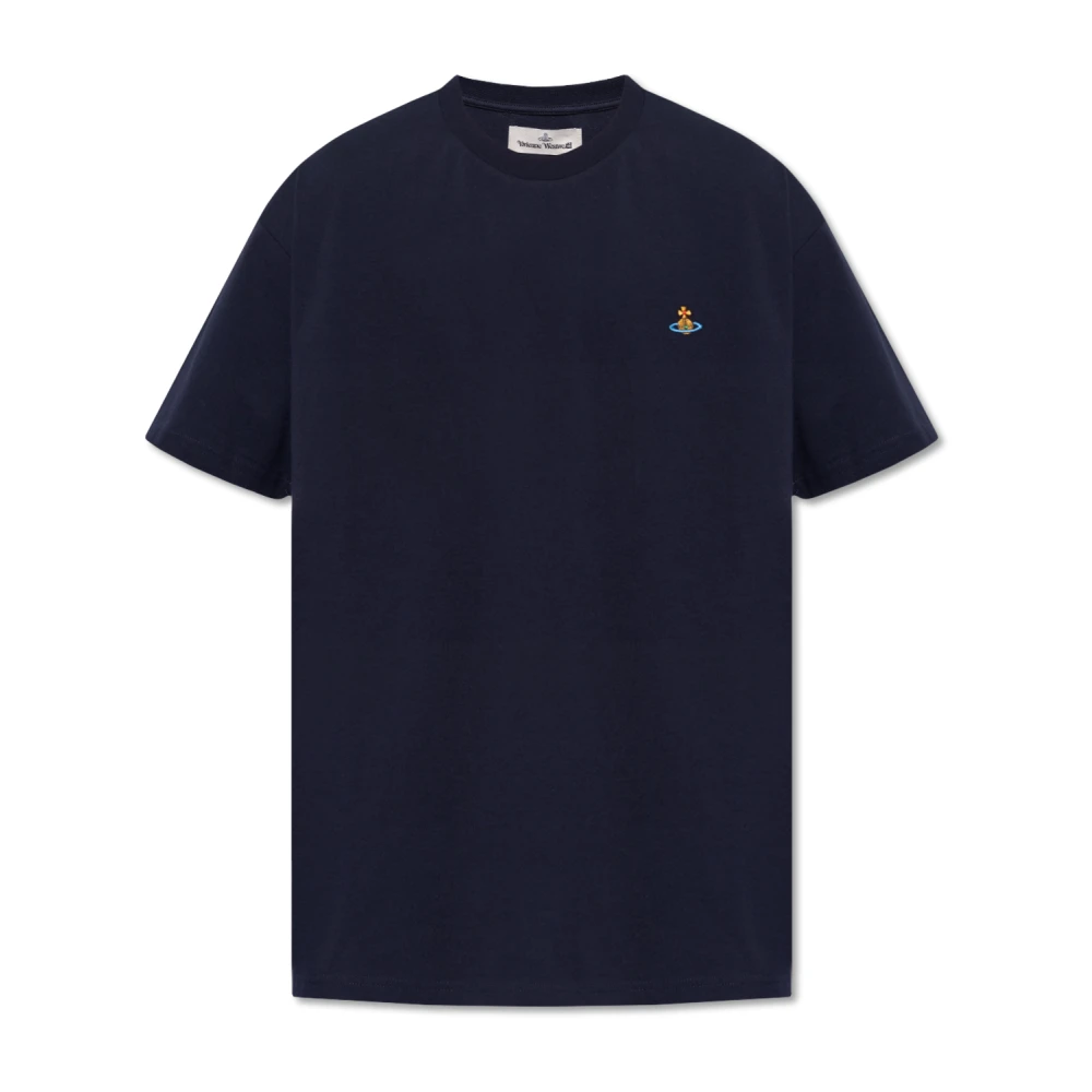 Vivienne Westwood T-shirt met logo Blue Heren