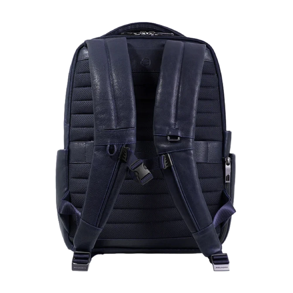 Piquadro Zwarte Bucket Bag & Rugzak Blue Heren