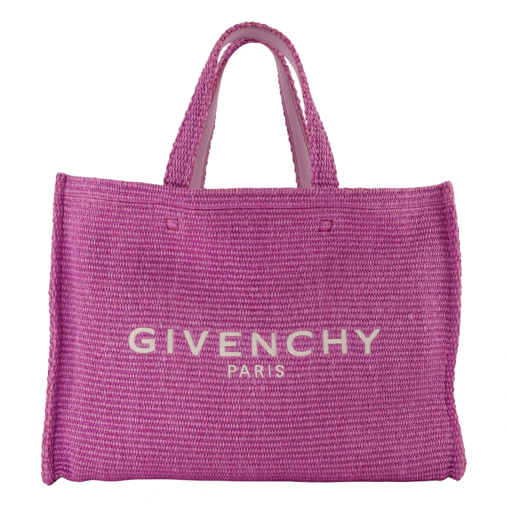 Givenchy G-Tote Raffia Shopper Tas Purple Dames