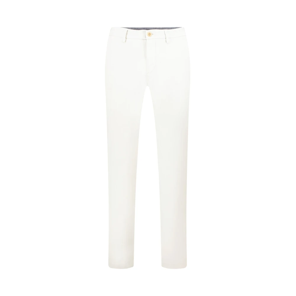 Gardeur Witte katoenen broek White Heren