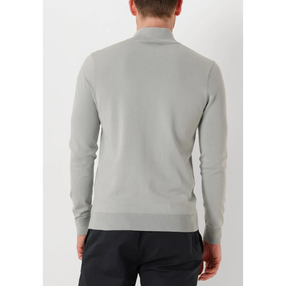 Profuomo Heren Half Zip Pullover Sweater Green Heren
