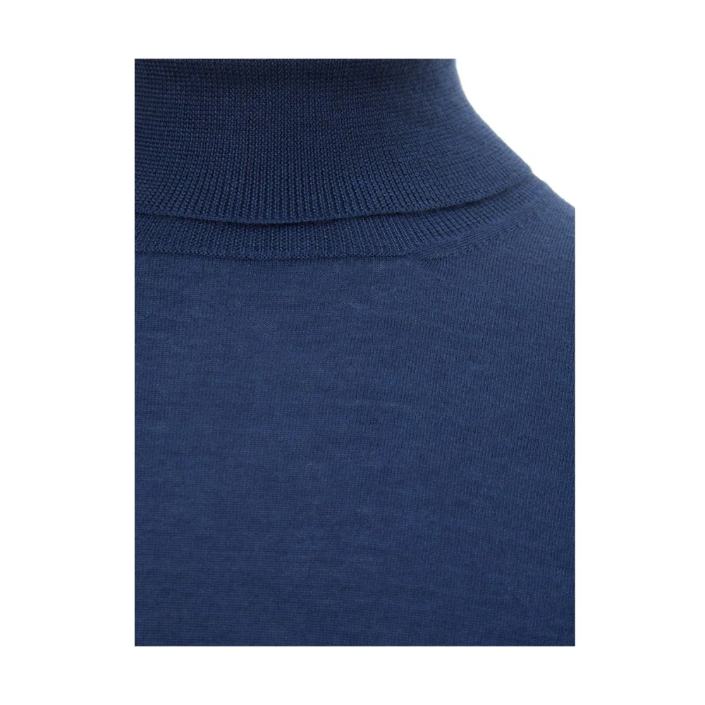 Gran Sasso Elegante Kasjmiertrui in Serene Blauw Blue Heren