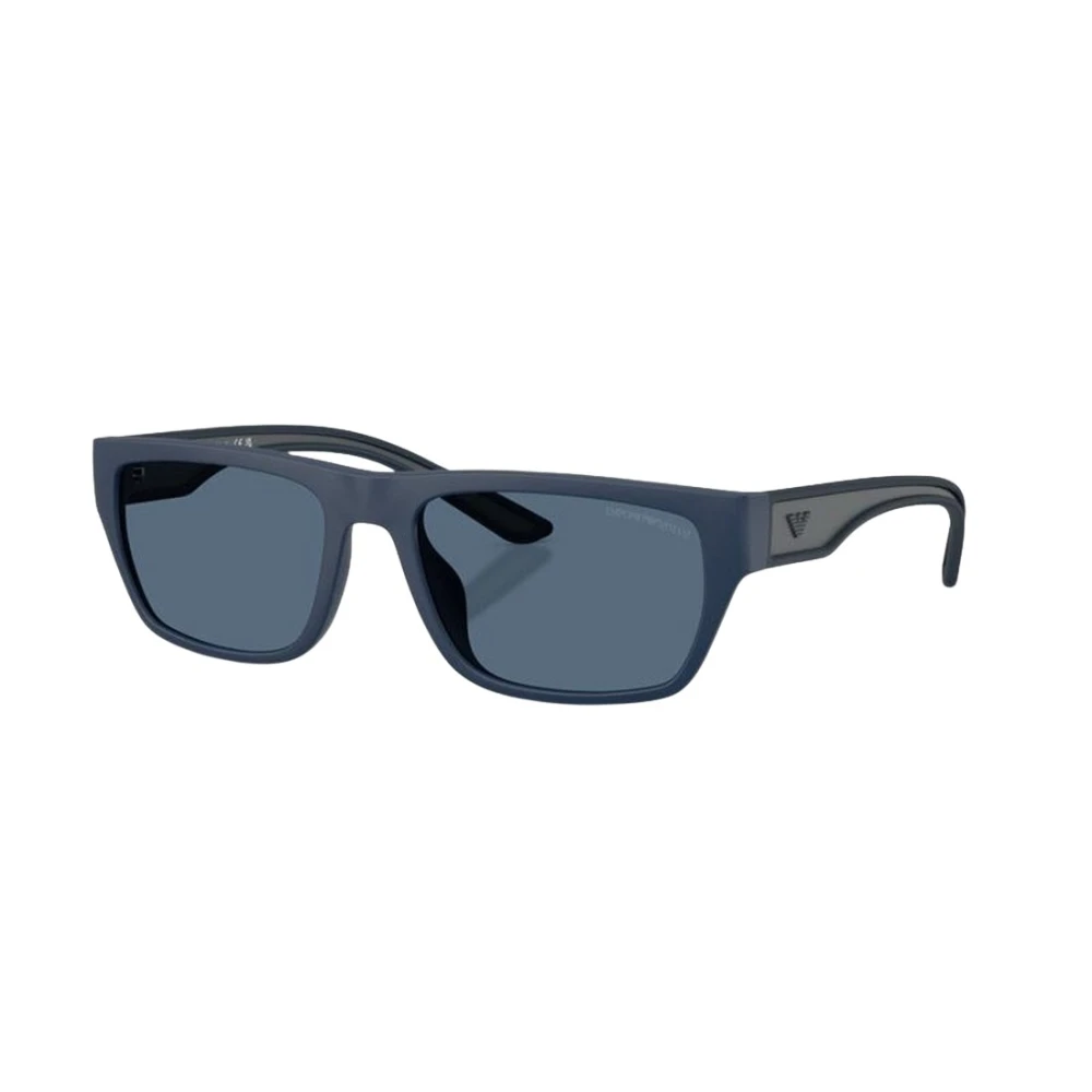 Emporio Armani Men's Blue ’S Rectangular Sunglasses - Image 4