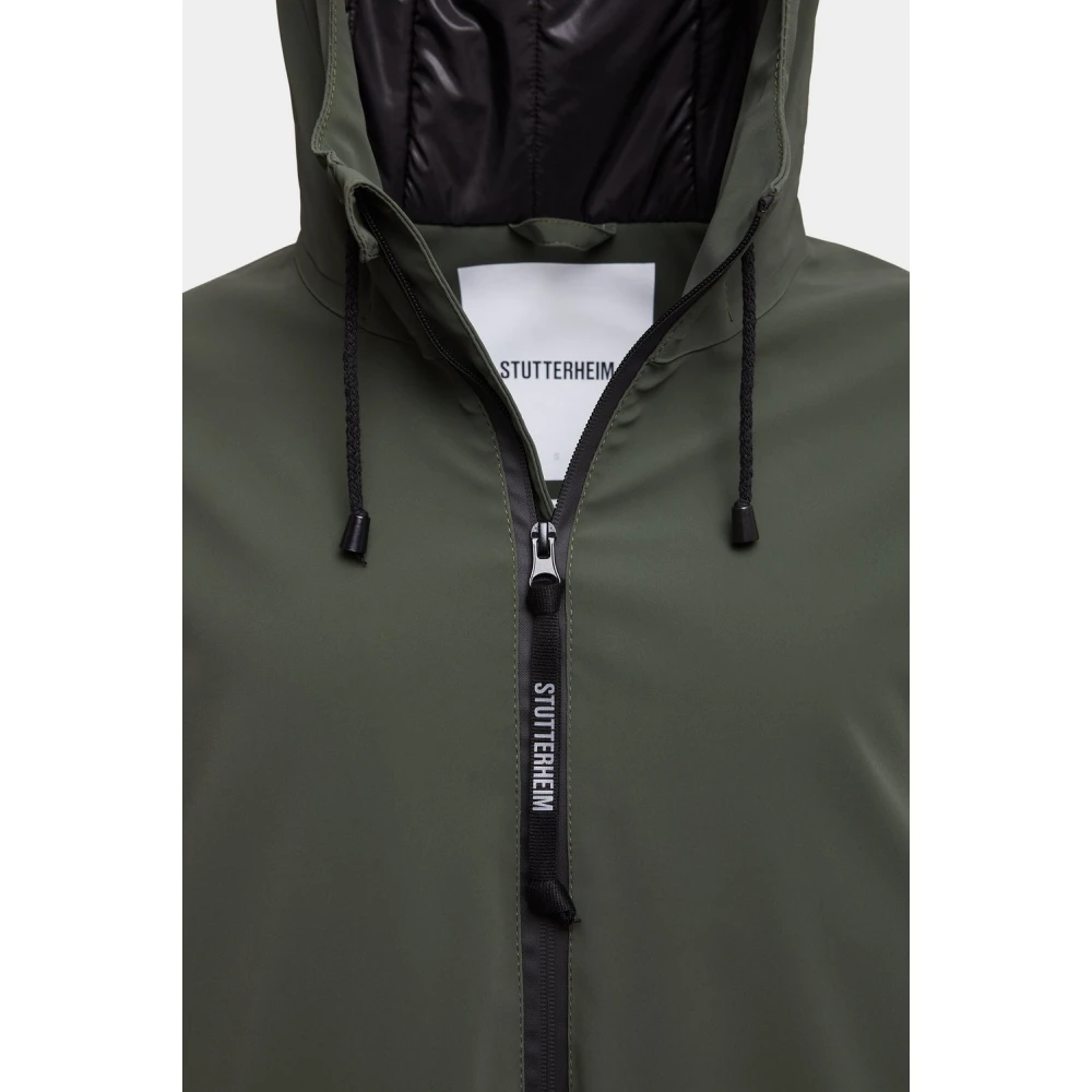 Stutterheim Winter Regenjas Mat Lang Jack Green Dames