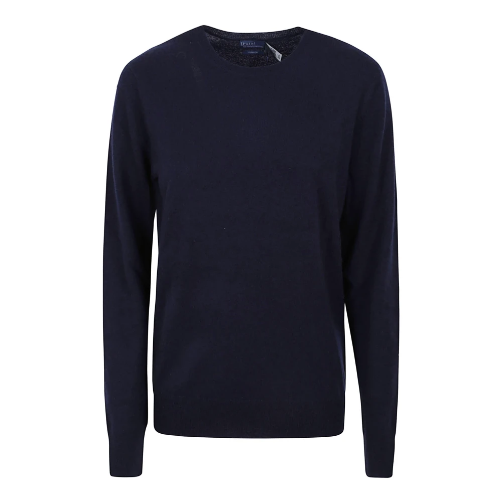 Polo Ralph Lauren Blauwe Cashmere Crew Neck Sweater Aw23 Blue Dames