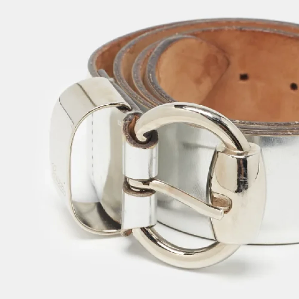 Gucci Vintage Pre-owned Leather belts Gray Dames