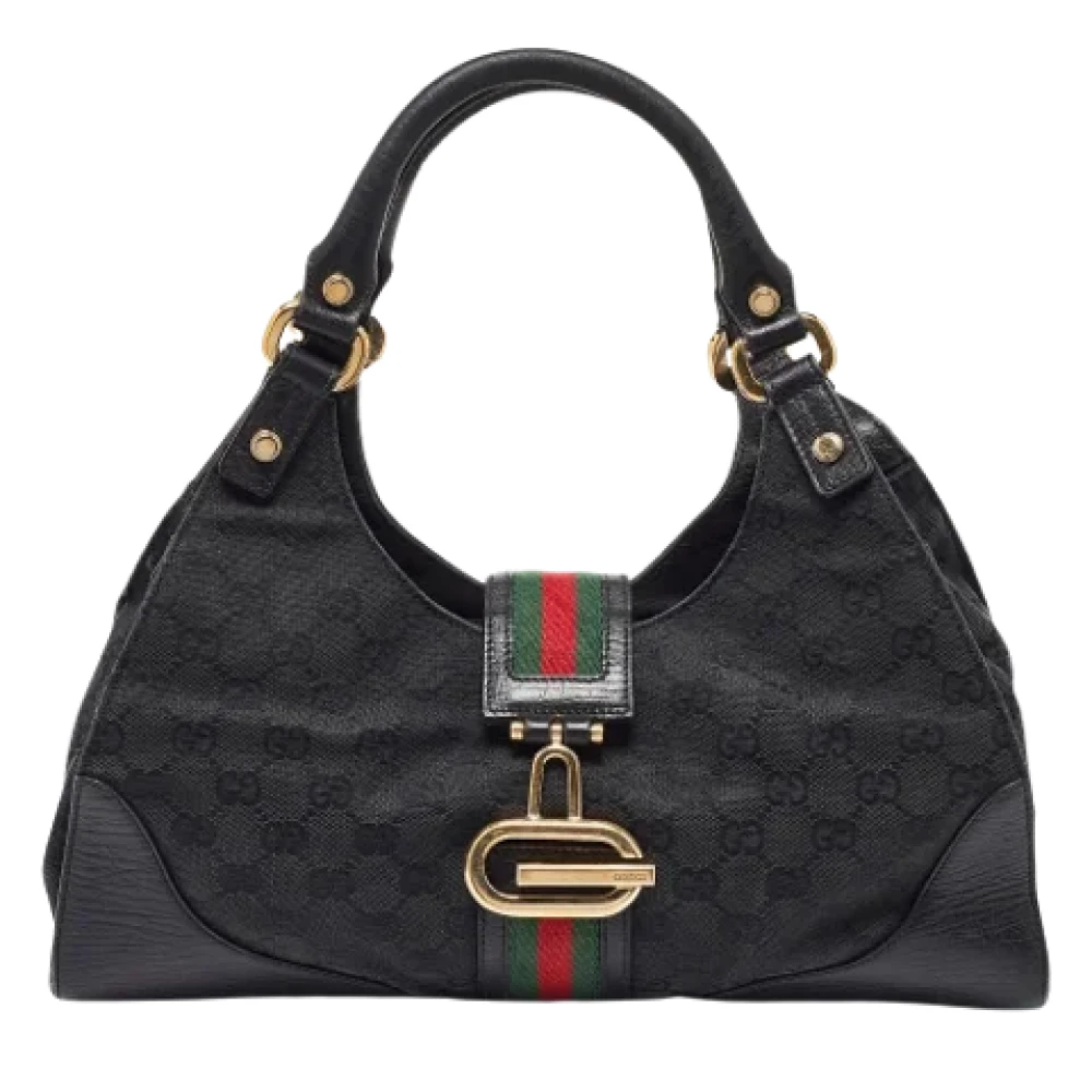 Gucci Vintage Pre-owned Canvas gucci-bags Black Dames
