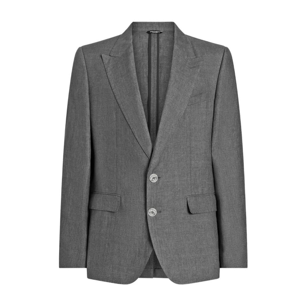 Dolce & Gabbana Men's Gray Sicilia Single-Breasted Jacket - Blazers - M - Suits