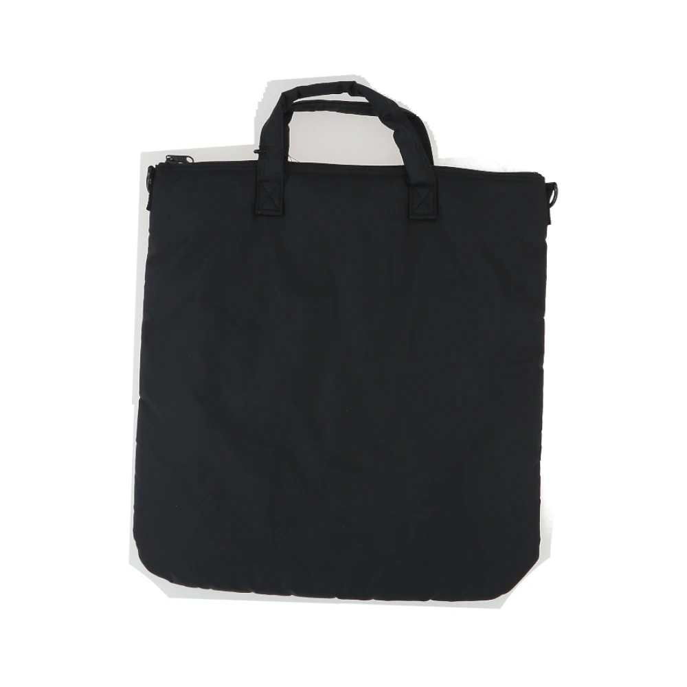 Comme des Garçons Zwarte nylon tote tas met zilveren hardware Black Heren