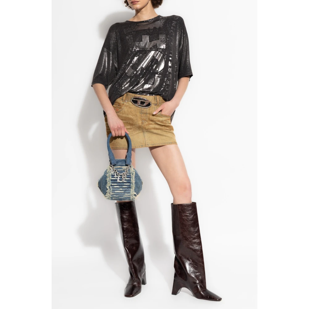 Diesel T-shirt T-Buxt-P5 Black Dames