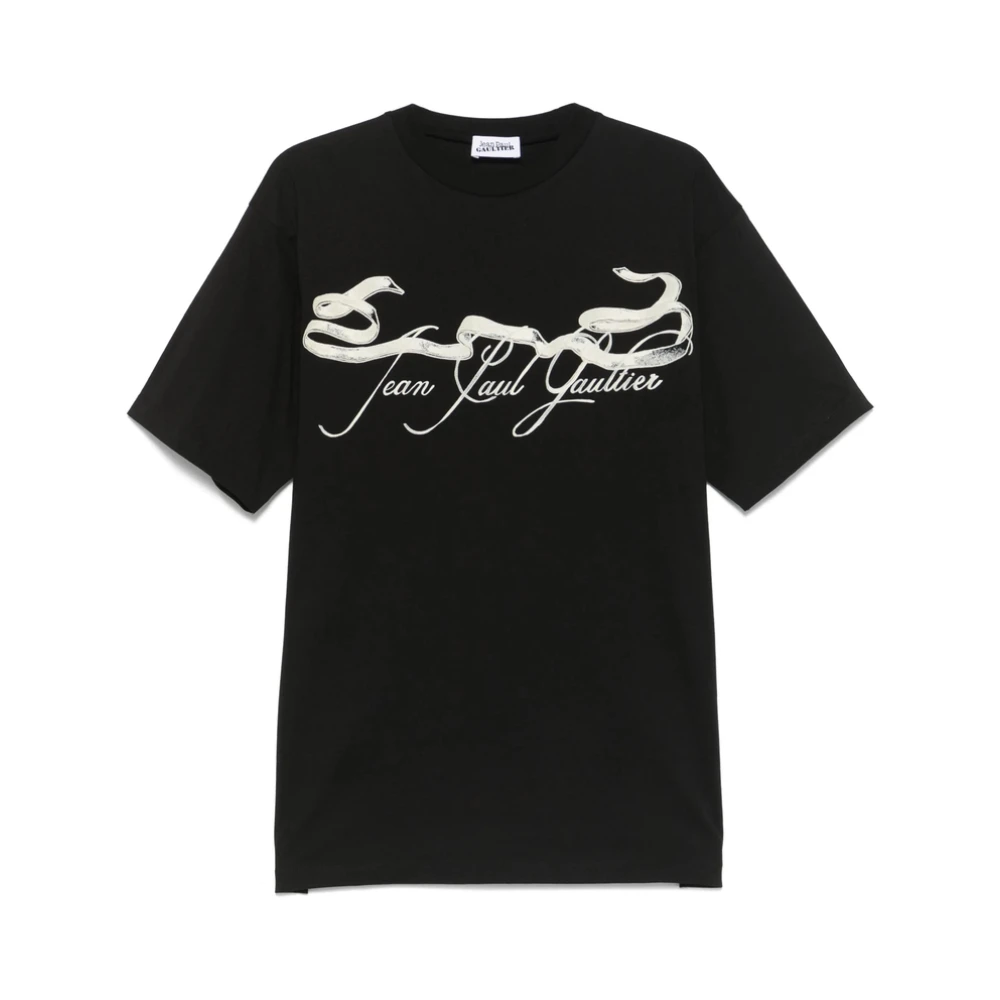 Jean Paul Gaultier Zwarte Ronde Hals Korte Mouwen T-shirt Black Dames