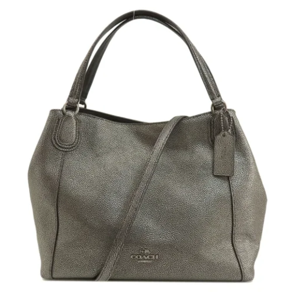 Coach Pre-owned Leather handbags Gray Dames