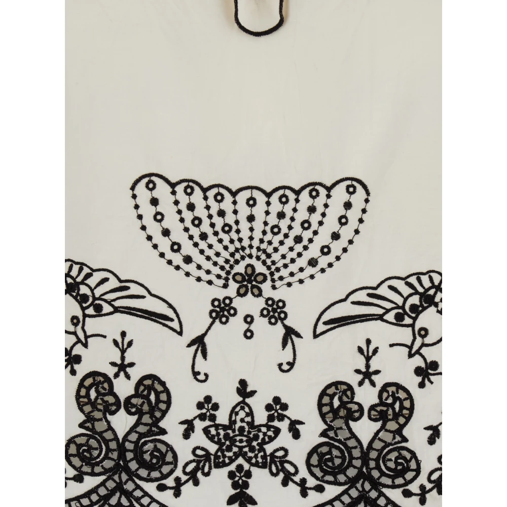 Sea NY Witte V-hals Blouse met Kingsley Borduursel Multicolor Dames