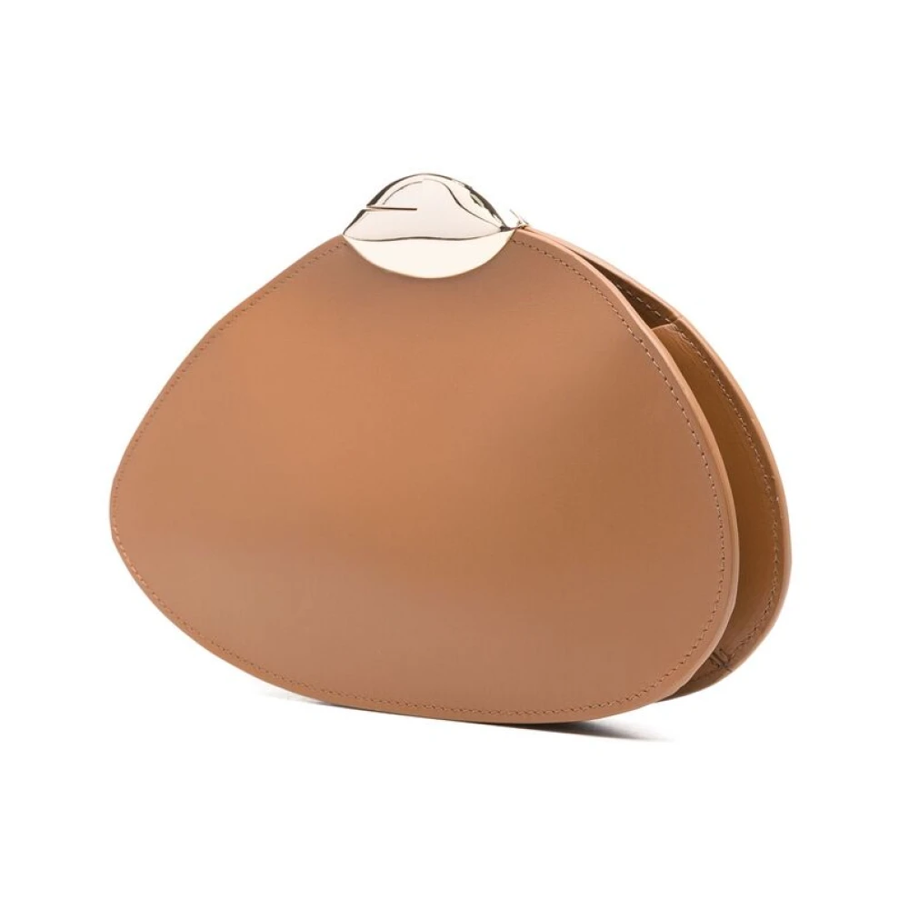 Benedetta Bruzziches Stijlvol okerbruine magnetische sluiting tas Brown Dames