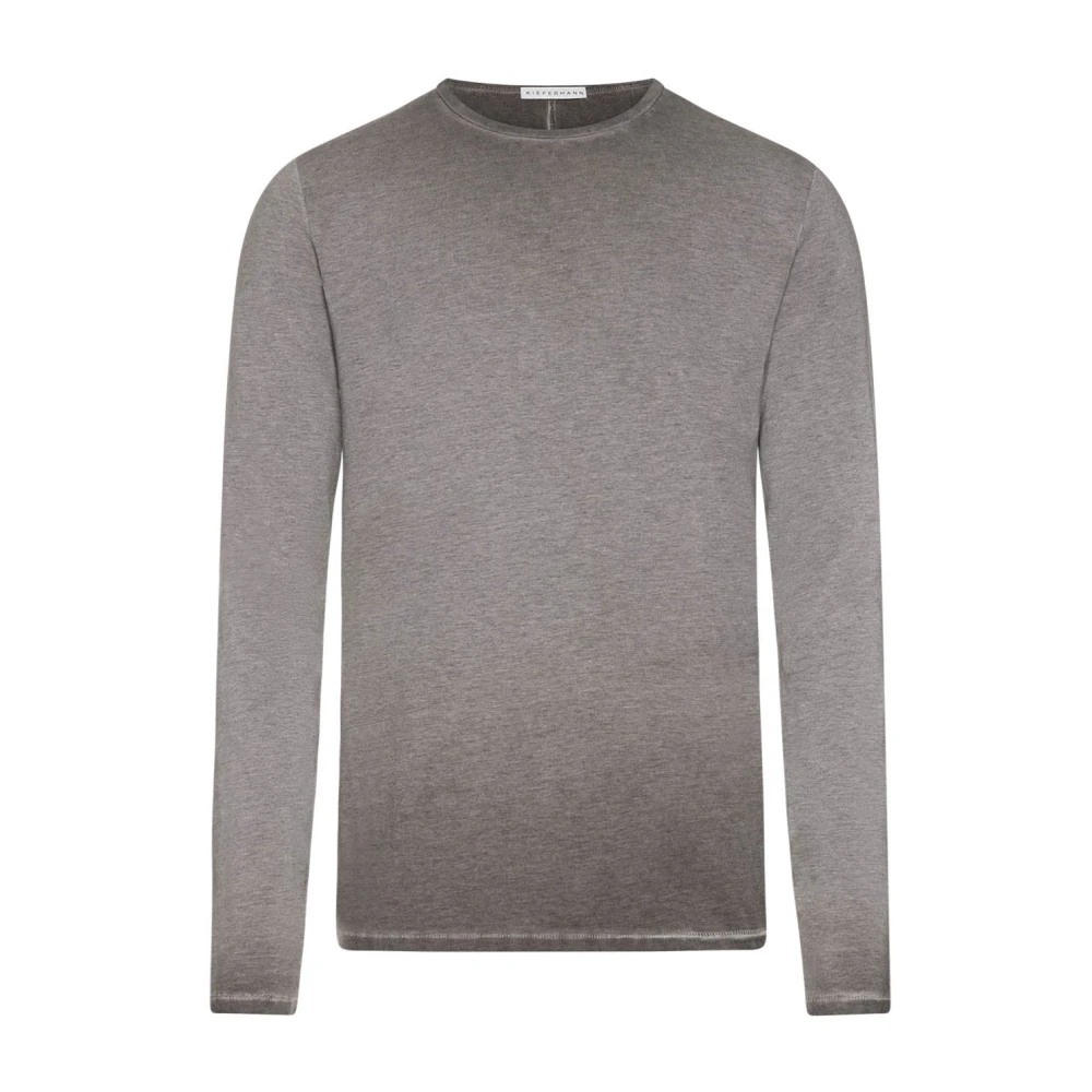 Kiefermann Casual Gewassen Longsleeve Shirt Brown Heren