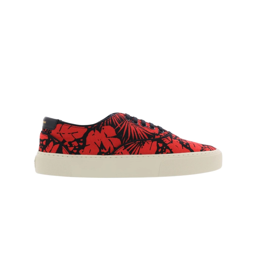 Saint Laurent Olona Palm Mix Sneakers Heren Schoenen Rood