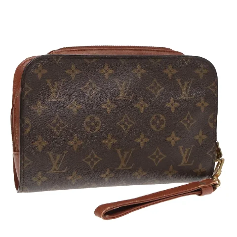 Louis Vuitton Vintage Pre-owned Canvas clutches Brown Dames
