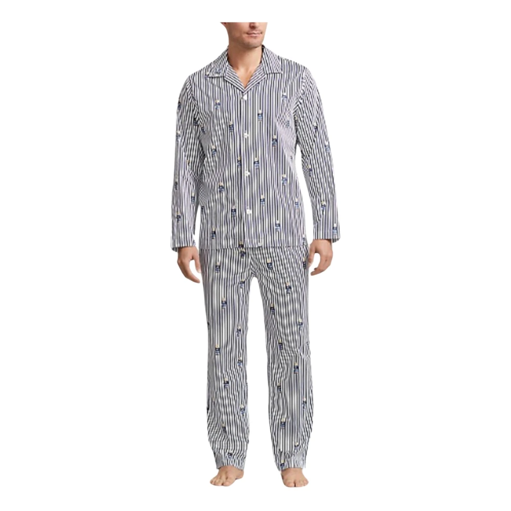 Ralph Lauren Gestreepte katoenen pyjamaset met lange mouwen Multicolor Heren