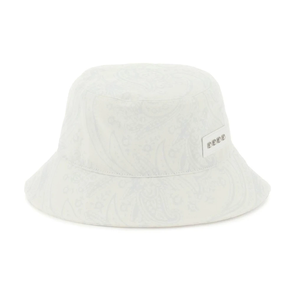 ETRO Paisley Jacquard Bucket Hat White Dames