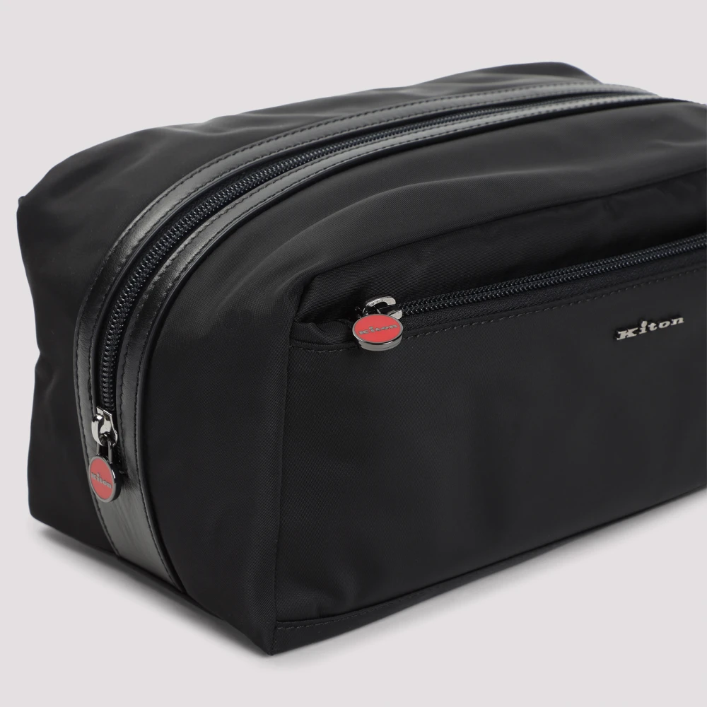 Kiton Zwarte Clutch Tas voor Mannen Black Heren