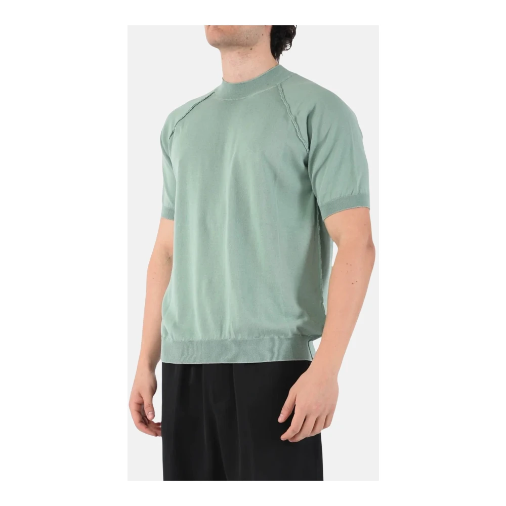 Mauro Grifoni Raglanmouw Halve Mouw Top Green Heren