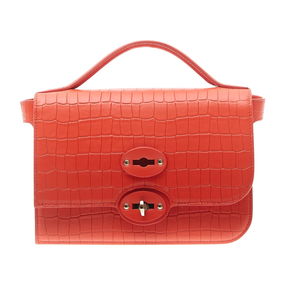 Zanellato Oranje Medusa Print Handtas Orange Dames