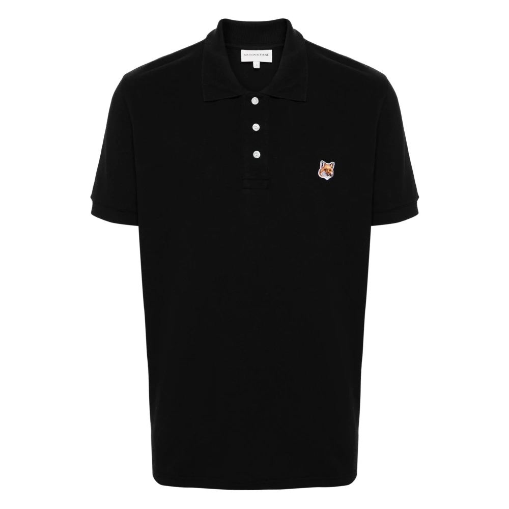 Maison Kitsuné Polo Shirts Black Heren