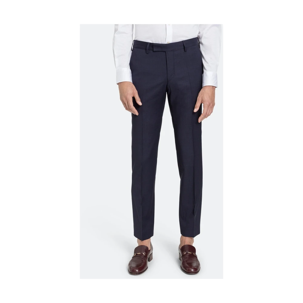 BALDESSARINI Moderne pasvorm wollen broek nachthemel Blue Heren