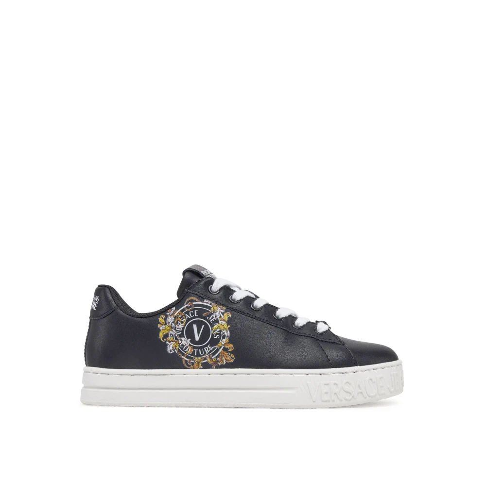 Versace Jeans Couture Baroque Emblem Sneakers Dames Schoenen Zwart