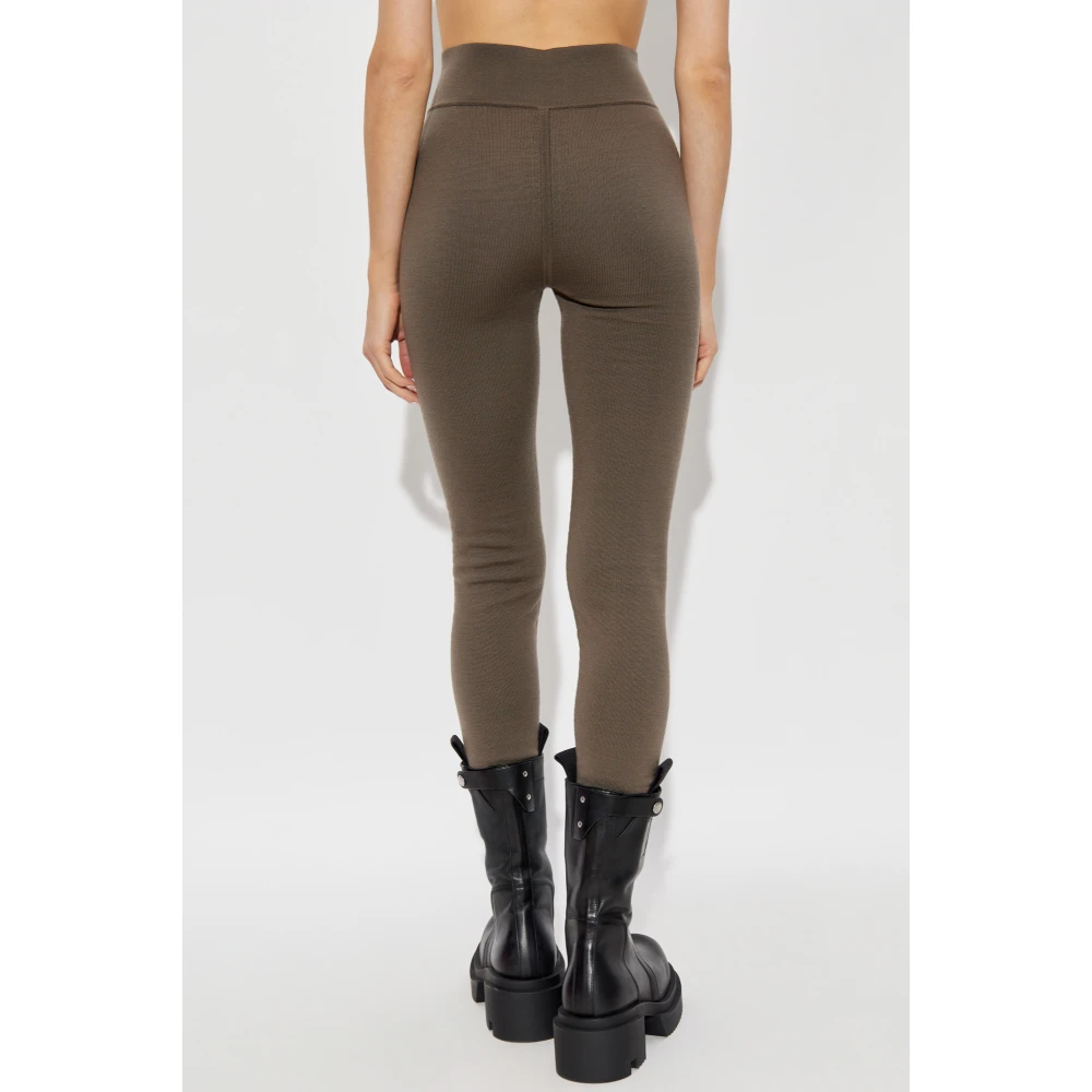 Rick Owens Wollen Leggings Brown Dames