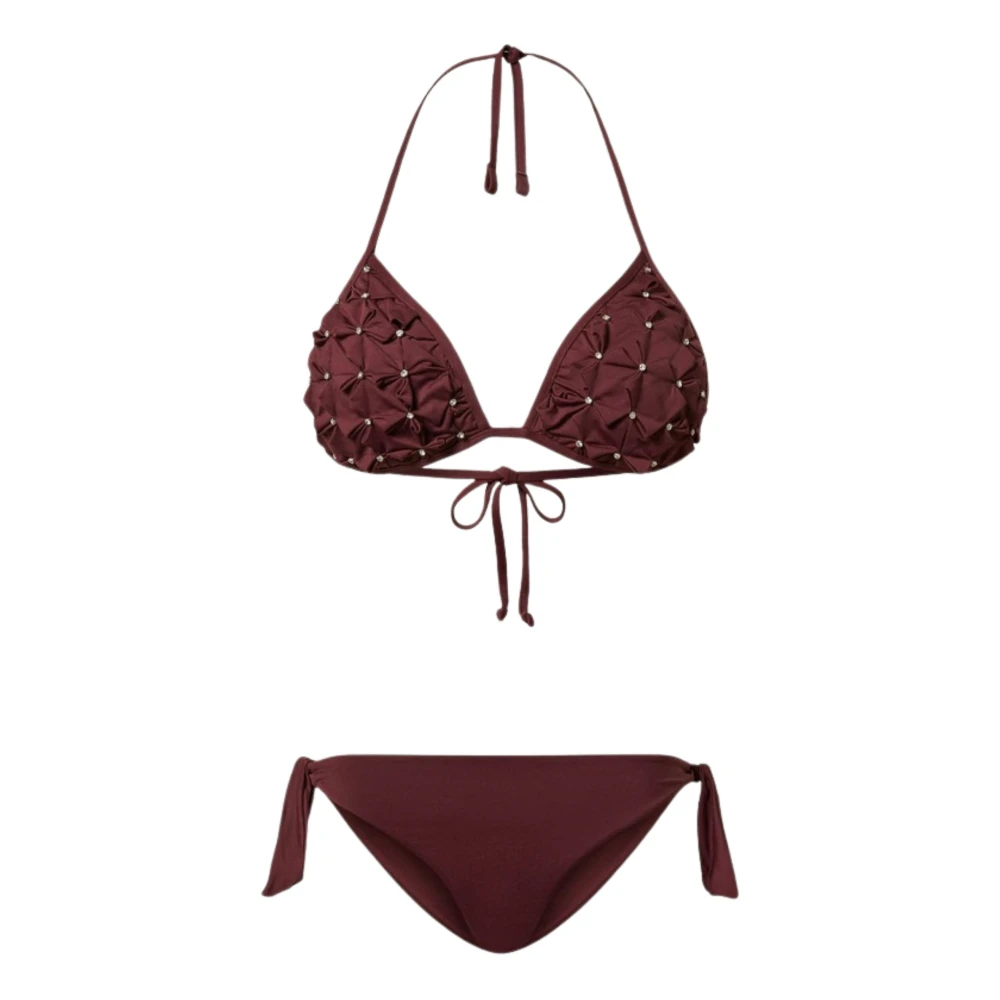 Twinset Women's Red Triangle Bikini Set - Bikinis - L - Swimwear