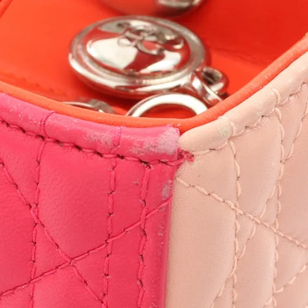 Dior Vintage Pre-owned Leather dior-bags Pink Dames