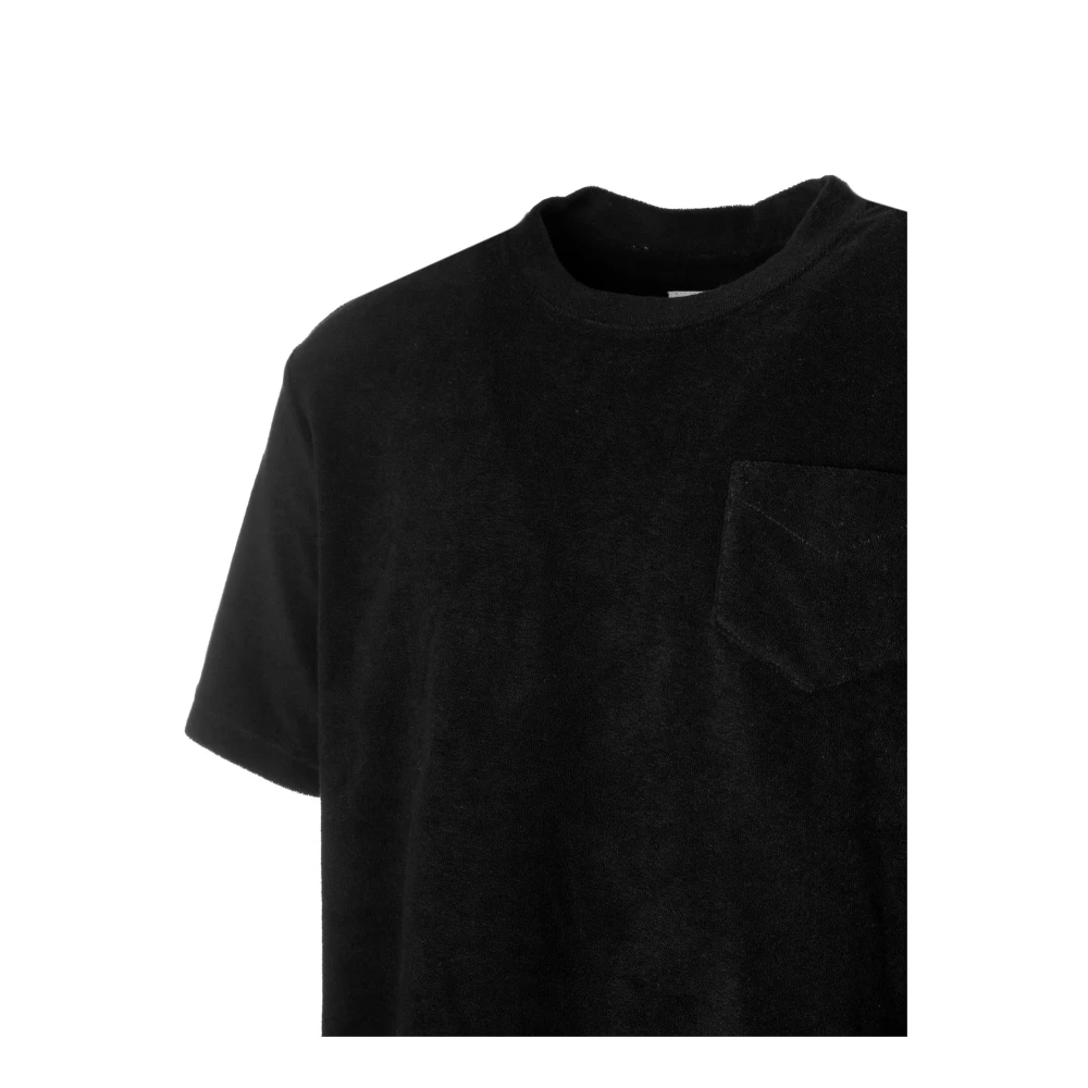 OAS Geborduurde Zak Terry T-Shirt Black Heren