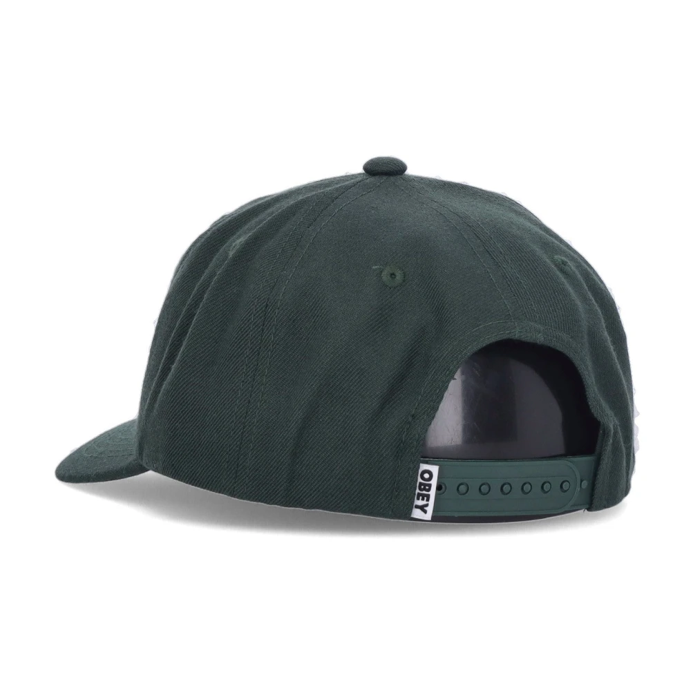 Obey Donker Ceder Flat Brim Snapback Pet Green Heren