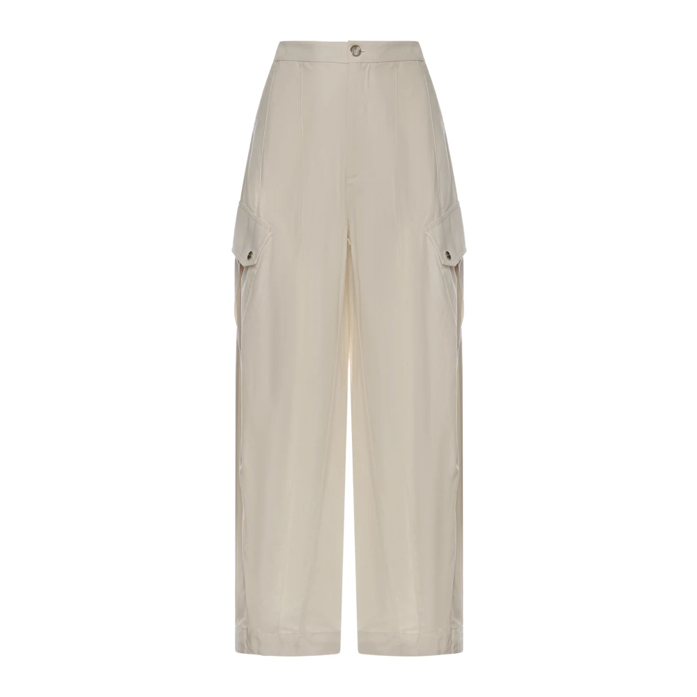 Pinko Pantalones Anchos Trousers Mujer Beige M Pantalones Anchos