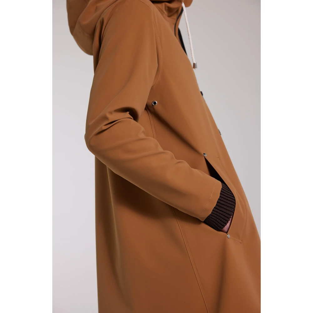 Stutterheim Lichtgewicht Matte Rits Regenjas Brown Dames