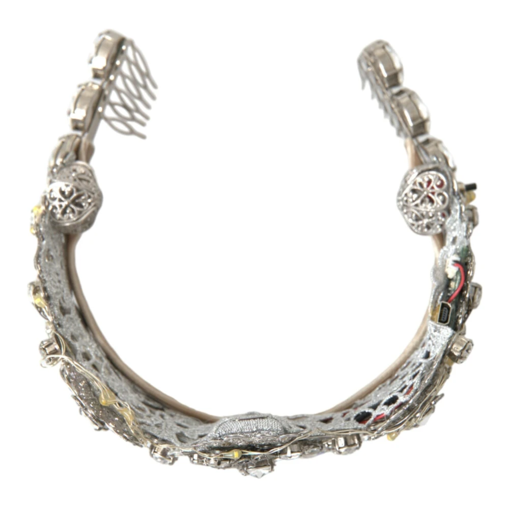 Dolce & Gabbana Kristallen Kroon Tiara LED Diadeem Gray Dames