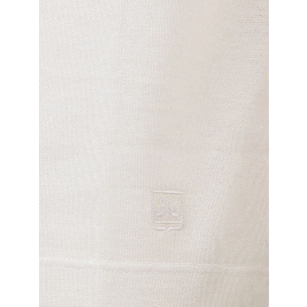 Corneliani Witte korte mouw V-hals polo White Heren