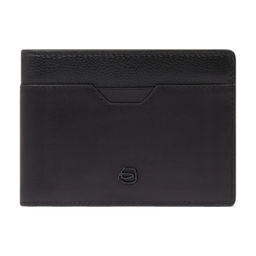 Piquadro Men's Black Wallets & Cardholders, One Size, Wallet With Flip-Up Id Window